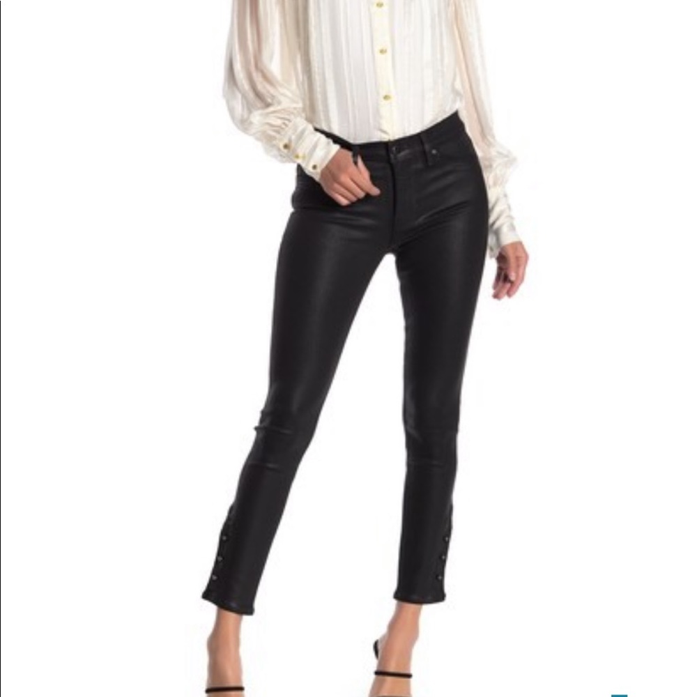 Hudson Leather Pants with Side Tie Details